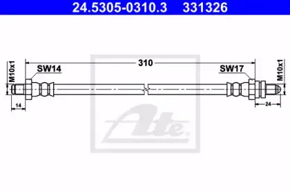 Тормозной шланг ATE купить