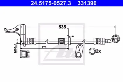 Тормозной шланг ATE купить