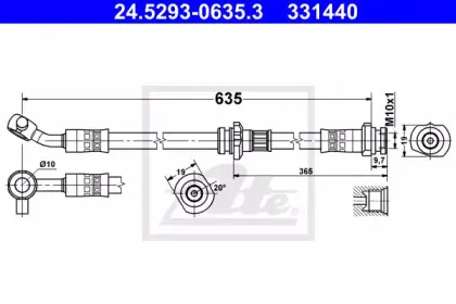 Тормозной шланг ATE купить