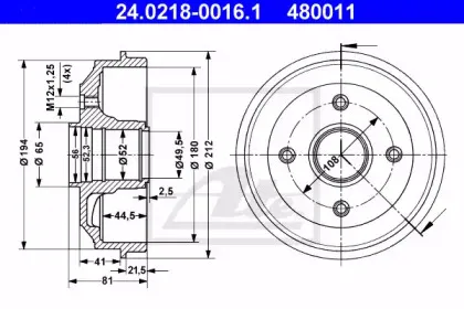 Тормозной барабан ATE купить