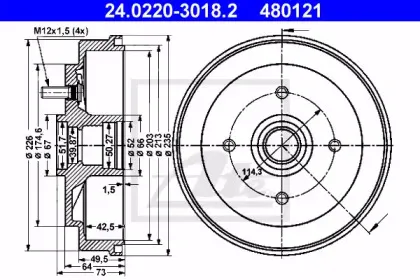 Тормозной барабан ATE купить