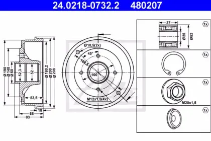 Тормозной барабан ATE купить