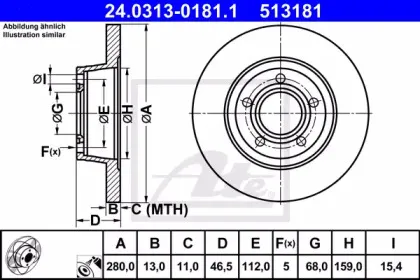 Тормозной диск ATE купить
