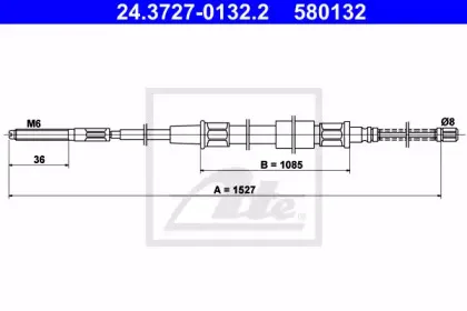 Трос, стояночная тормозная система ATE купить
