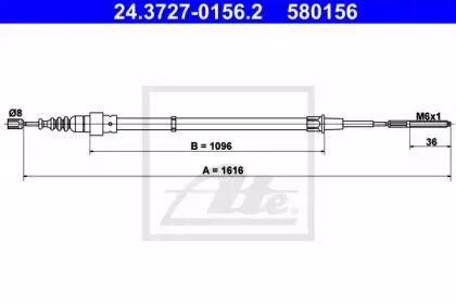 Трос, стояночная тормозная система ATE купить