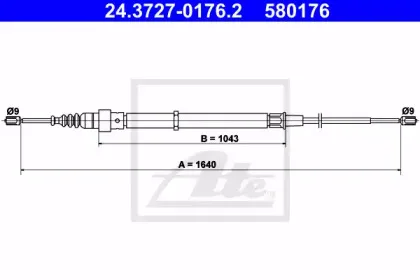 Трос, стояночная тормозная система ATE купить