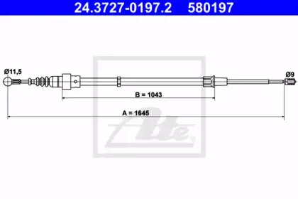 Трос, стояночная тормозная система ATE купить