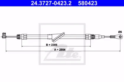 Трос, стояночная тормозная система ATE купить