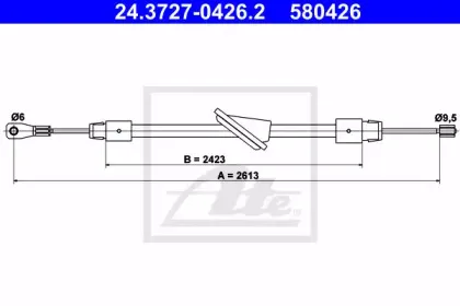Трос, стояночная тормозная система ATE купить
