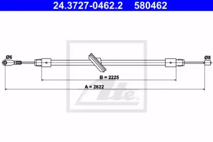 Трос, стояночная тормозная система ATE купить