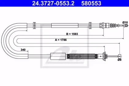 Трос, стояночная тормозная система ATE купить