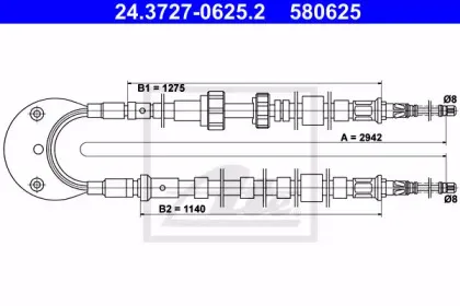 Трос, стояночная тормозная система ATE купить
