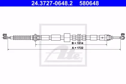 Трос, стояночная тормозная система ATE купить