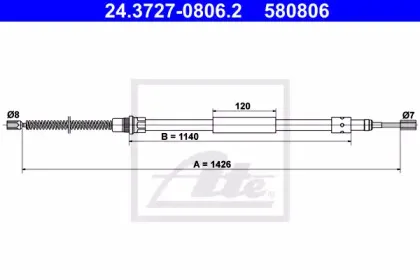 Трос, стояночная тормозная система ATE купить