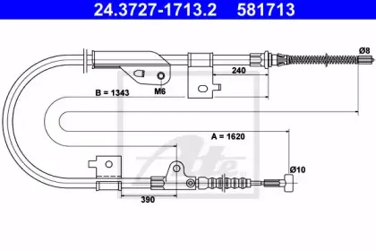 Трос, стояночная тормозная система ATE купить