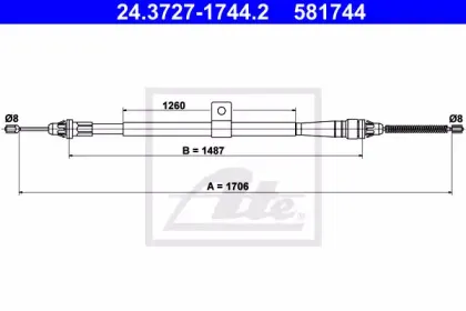 Трос, стояночная тормозная система ATE купить