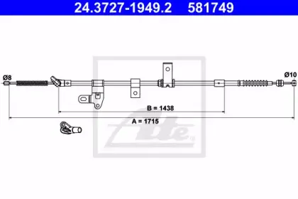 Трос, стояночная тормозная система ATE купить
