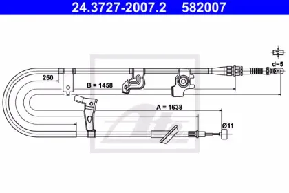 Трос, стояночная тормозная система ATE купить