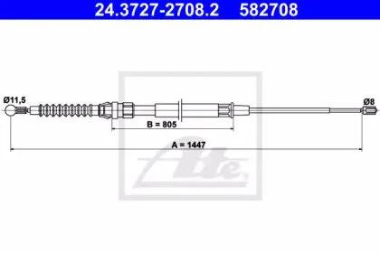 Трос, стояночная тормозная система ATE купить