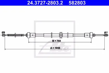 Трос, стояночная тормозная система ATE купить