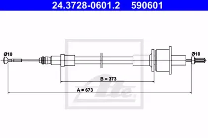 Трос, управление сцеплением ATE купить