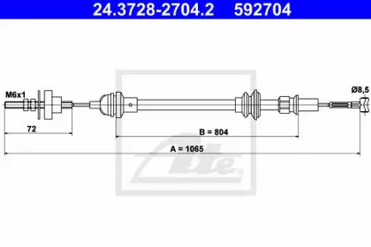 Трос, управление сцеплением ATE купить