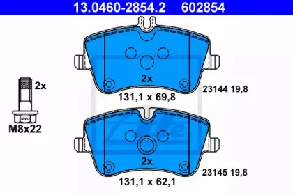 Комплект тормозных колодок, дисковый тормоз ATE купить