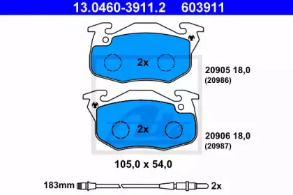 Комплект тормозных колодок, дисковый тормоз ATE купить