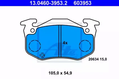 Комплект тормозных колодок, дисковый тормоз ATE купить