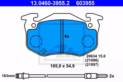 Комплект тормозных колодок, дисковый тормоз ATE купить