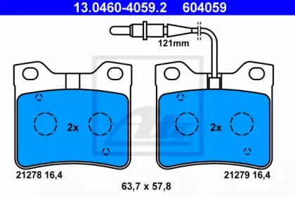 Комплект тормозных колодок, дисковый тормоз ATE купить