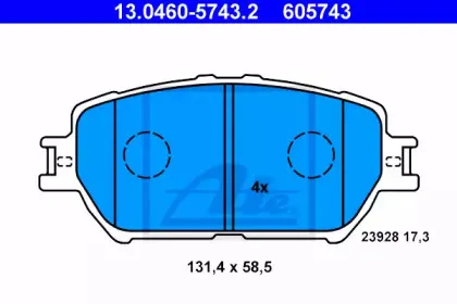 Комплект тормозных колодок, дисковый тормоз ATE купить