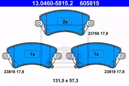 Комплект тормозных колодок, дисковый тормоз ATE купить