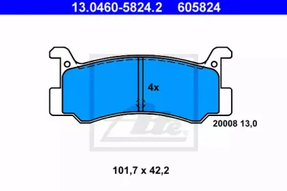 Комплект тормозных колодок, дисковый тормоз ATE купить
