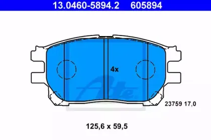 Комплект тормозных колодок, дисковый тормоз ATE купить