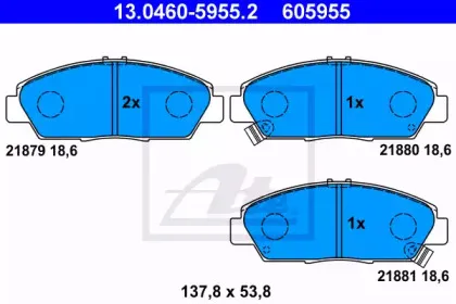 Комплект тормозных колодок, дисковый тормоз ATE купить