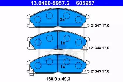Комплект тормозных колодок, дисковый тормоз ATE купить
