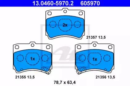 Комплект тормозных колодок, дисковый тормоз ATE купить