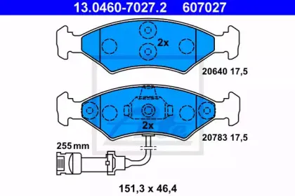 Комплект тормозных колодок, дисковый тормоз ATE купить