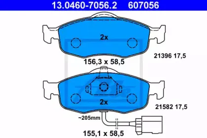 Комплект тормозных колодок, дисковый тормоз ATE купить