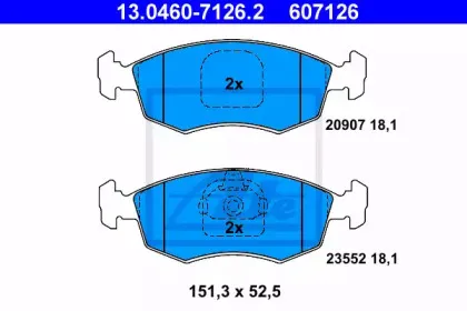 Комплект тормозных колодок, дисковый тормоз ATE купить
