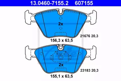 Комплект тормозных колодок, дисковый тормоз ATE купить
