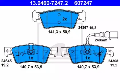 Комплект тормозных колодок, дисковый тормоз ATE купить
