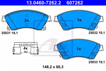 Комплект тормозных колодок, дисковый тормоз ATE купить
