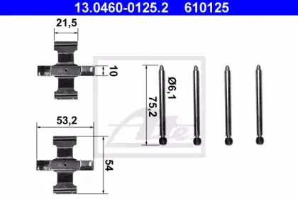 Комплектующие, колодки дискового тормоза ATE купить