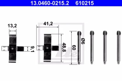 Комплектующие, колодки дискового тормоза ATE купить