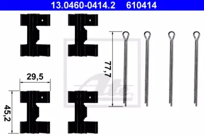 Комплектующие, колодки дискового тормоза ATE купить
