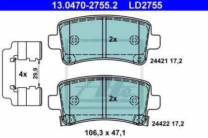Комплект тормозных колодок, дисковый тормоз ATE купить