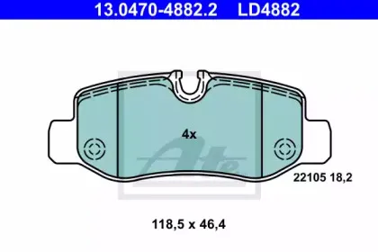 Комплект тормозных колодок, дисковый тормоз ATE купить