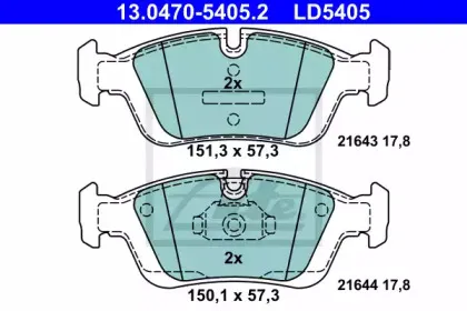 Комплект тормозных колодок, дисковый тормоз ATE купить
